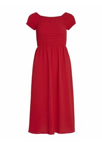 VILA MIDIKLEID KURZARM - Jurk - mars red