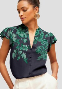 Love & Roses Blúz - teal floral