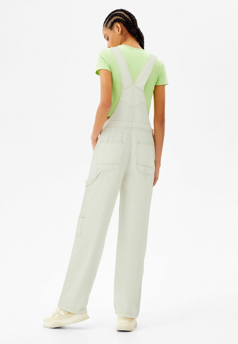 Damen Kleider | Bershka Latzhose white/weiß - GA00553 Damen Kleider | Bershka Latzhose white/weiß - GA00553