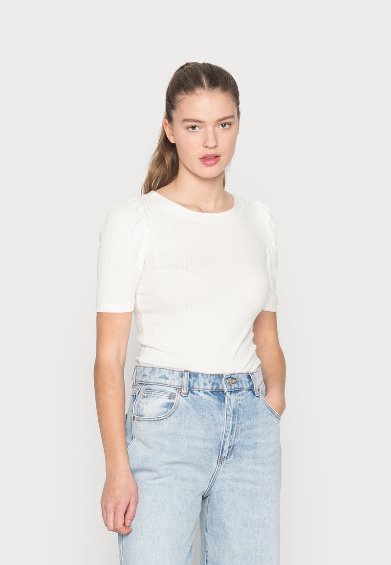 Damen T-Shirts | JDY JDYFRANSISKA PUFF SLEEVE T-Shirt basic cloud dancer/weiß - TV22171 Damen T-Shirts | JDY JDYFRANSISKA PUFF SLEEVE T-Shirt basic cloud dancer/weiß - TV22171