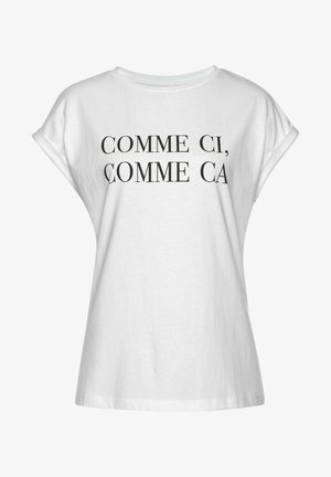 Camiseta estampada - weiß