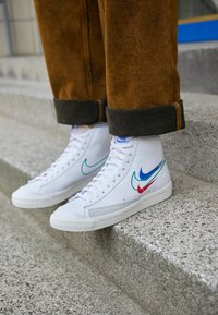 nike blazer mid 77 white green noise game royal