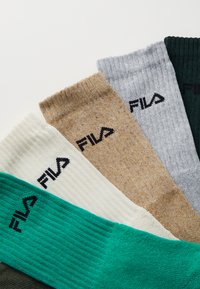 Fila TENNIS SOCKS UNISEX 6 PACK - Meias - sacramento/olive/ash grey/sand beige/ecru/lime