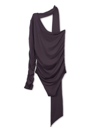 Calliope BODY MONOSPALLA CON DRAPPEGGIO - Top - marrone scuro