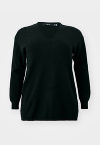 VMCGOLD ROLL LONG VNECK  - Džemper - black