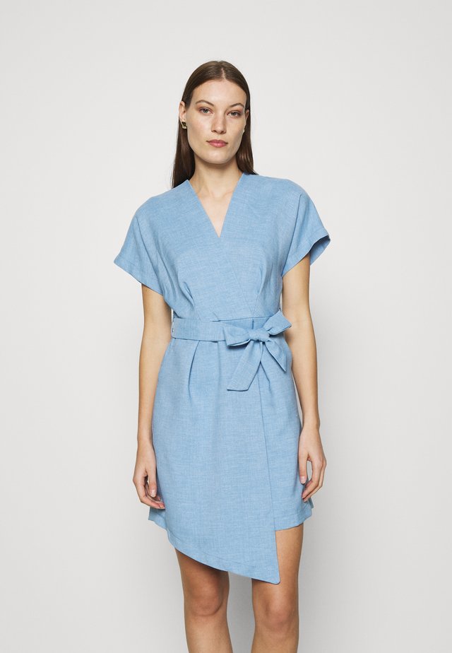 KIMONO MINI DRESS - Vapaa-ajan mekko - blue