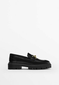 Massimo Dutti Loaferit/pistokkaat - black