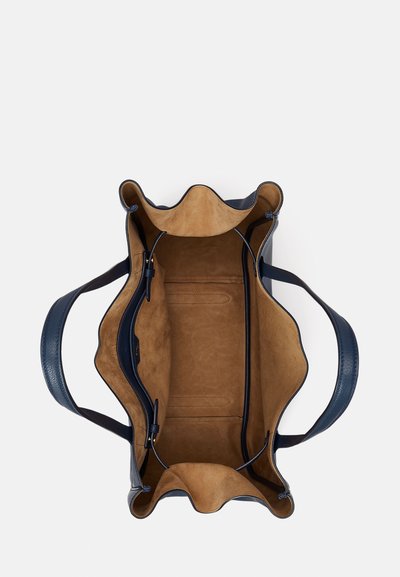 Polo Ralph Lauren POLO ID LEATHER LARGE TOTE - Geantă de pânză - marine navy