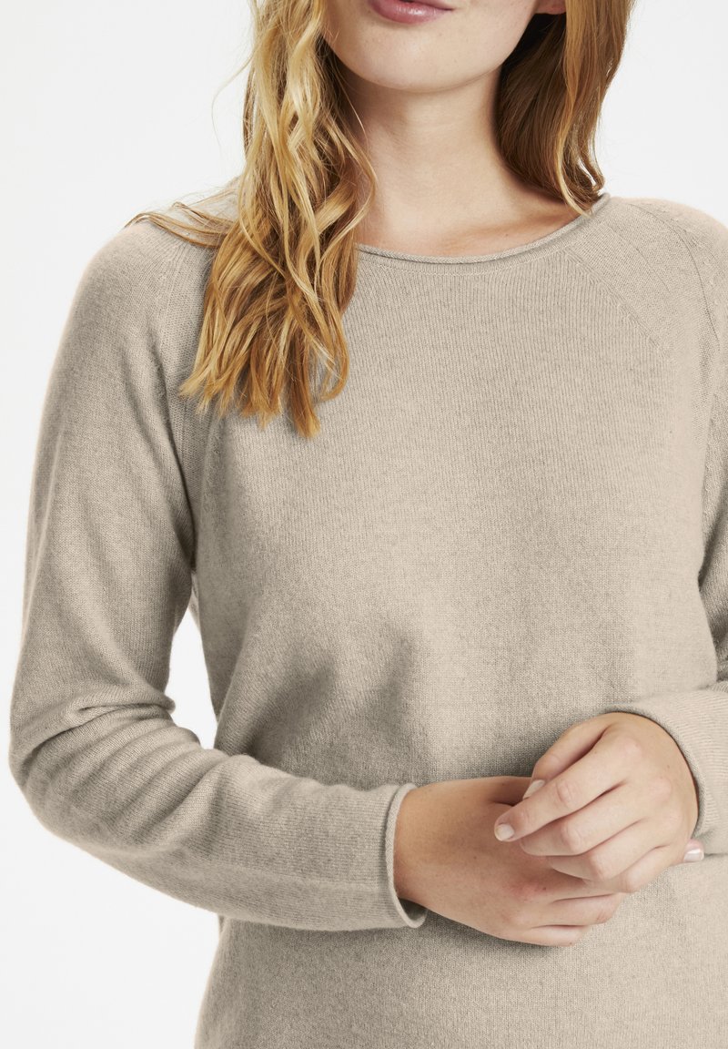 Damen Strickjacken | Culture CUALAIA Strickpullover sand melange/sand - ET16874 Damen Strickjacken | Culture CUALAIA Strickpullover sand melange/sand - ET16874