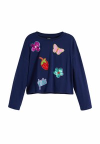 Desigual WITH APPLIQUE SHAPES - Langarmshirt - blue