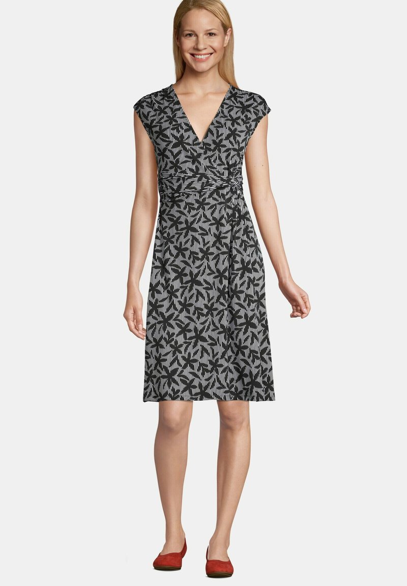 Damen Freizeitkleider | LANDS' END DAMEN Jerseykleid black stripe floral/schwarz - SG42421 Damen Freizeitkleider | LANDS' END DAMEN Jerseykleid black stripe floral/schwarz - SG42421