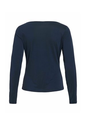VILA, LONG SLEEVED TOP VIMODALA BOATNECK - Top s dlhým rukávom - navy blazer