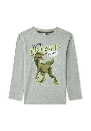 CON  DINOSAURO - Maglietta a manica lunga - grigio chiaro melange