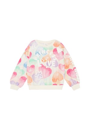 MIT ALL-OVER - Felpa - wollweiß