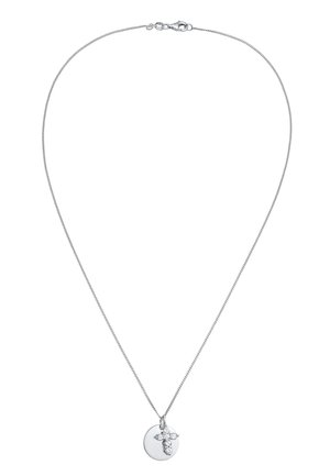 LAYER CROSS COIN SPARKLING - Halsband - silberfarben