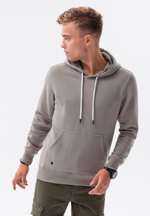 HOODED  - Hoodie - warm grey