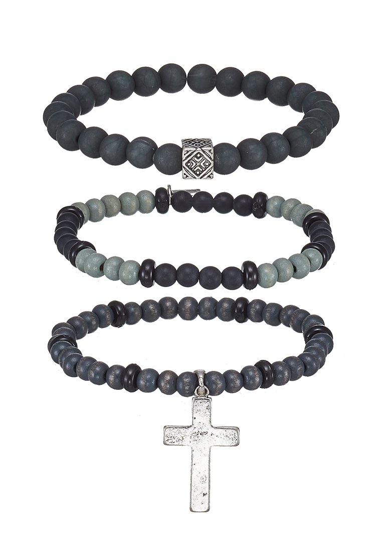 Herren Halsketten | Icon Brand PARTHIAN BRACELET 3 PACK Armband silver-coloured/silberfarben - LD08975 Herren Halsketten | Icon Brand PARTHIAN BRACELET 3 PACK Armband silver-coloured/silberfarben - LD08975