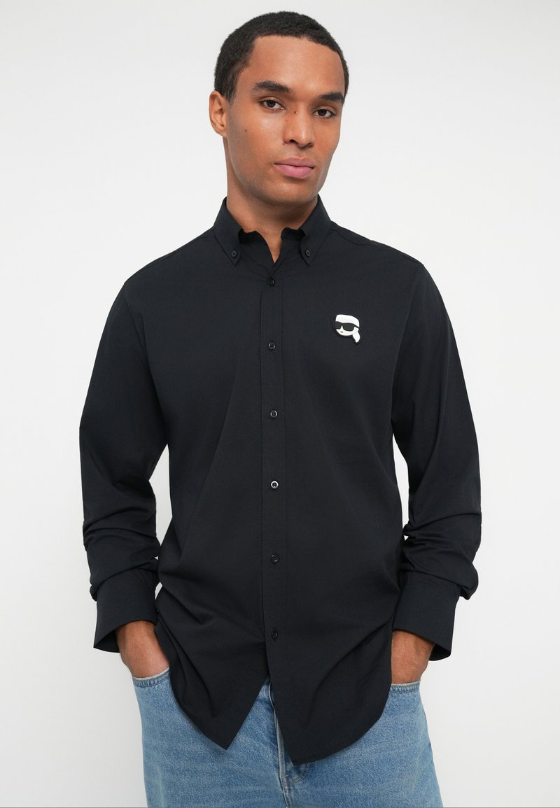 Chemise Homme Karl Lagerfeld, Taille XL (43), Couleur Noire, état Très Bon (occasion)