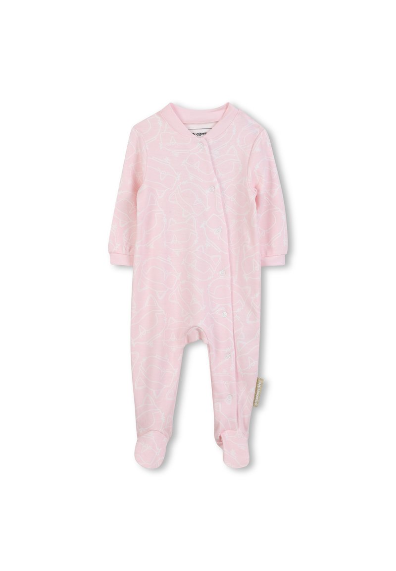 KARL LAGERFELD KIDS BABY PYJAMAS+BIB+HAT - Jumpsuit - off white pink