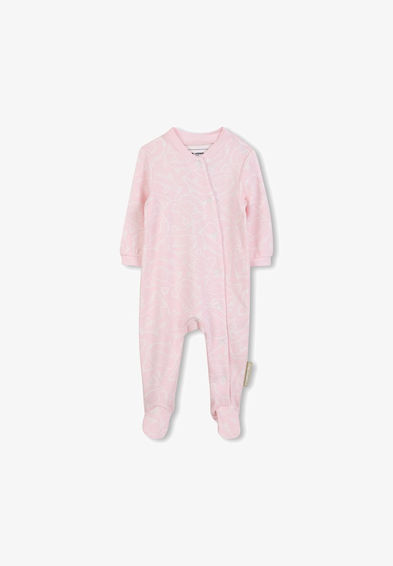 KARL LAGERFELD KIDS BABY PYJAMAS+BIB+HAT - Pajac - off white pink