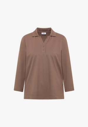 Cecil, 3/4-SLEEVE POLO SHIRT WITH BUTTON DETAIL - Polo - cocoa taupe