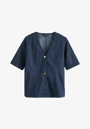Next, TALL FIT - SHORT SLEEVE WAISTCOAT TOP . - Blúzka - rinse blue