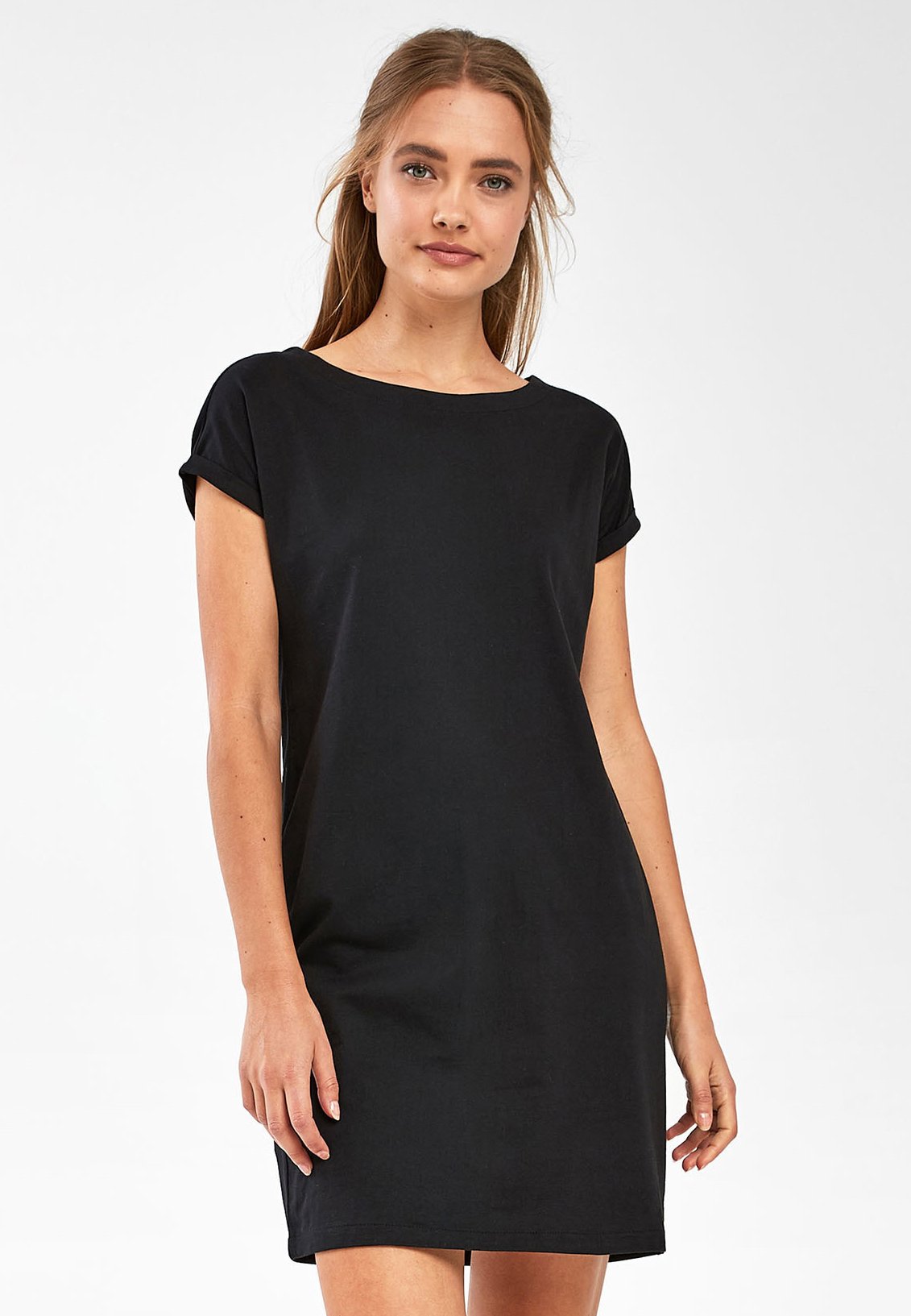 Next Black Jersey Boxy T Shirt Dress Freizeitkleid Schwarz Zalando De 