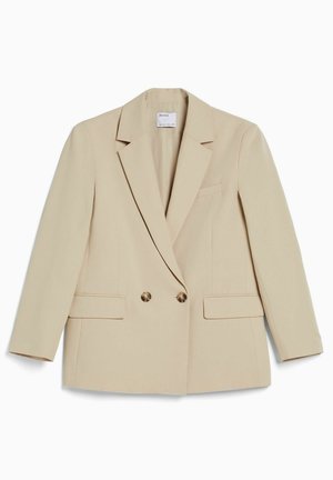 REGULAR­FIT TAILORED - FEMININE-CUT DOUBLE-BREASTED - Pitkä takki - sand