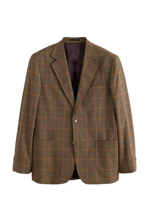 Next, TAILORED FIT GUN CLUB CHECK SUIT JACKET - Anzugsakko - brown