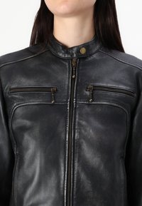 Noisy May NMALEXIS JACKET - Usnjena jakna - black