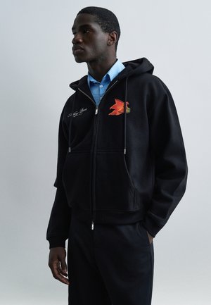 ZIP HOODIE ZUCCHINI - Φούτερ με φερμουάρ - black