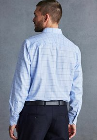 Next SIGNATURE TRIMMED REGULAR FIT SINGLE CUFF - Pluus - light blue check