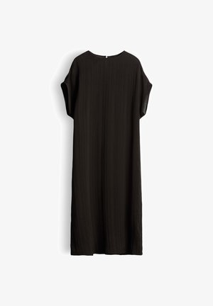 someday., SLIM CRINKLED TEXTURE - Robe de jour - dark truffle