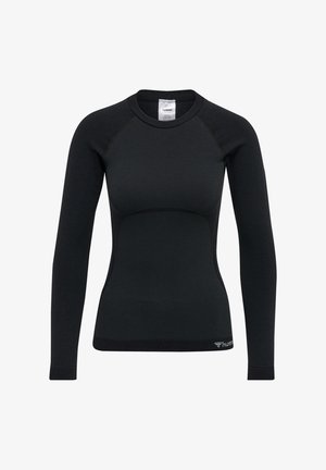 Hummel SEAMLESS TIGHT - Langærmet T-shirt - black melange