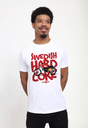 CRASH & BURN SWEDISH HARDCORE - Camiseta estampada - white