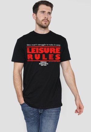 FERRIS BUELLER LEISURE RULES - Print T-shirt - black