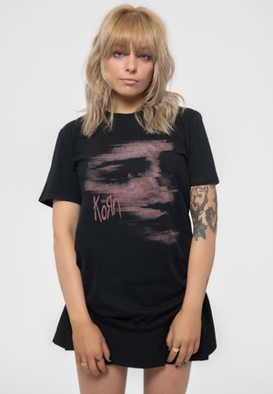 Paradiso Clothing KORN CHOPPED FACE - Print T-shirt - black
