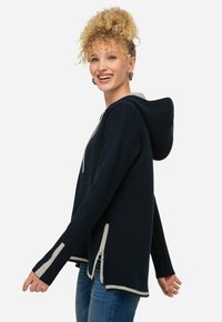 LAURASØN DOUBLEFACE - Mikina s kapucí - navy blue