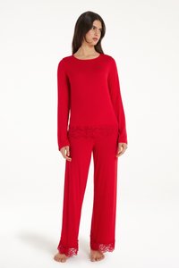 Tezenis SET - Conjunto de pijama - rot rosso inverno