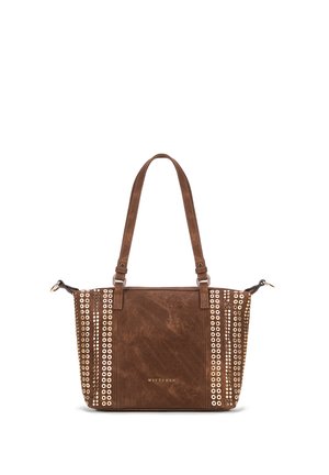 SHOPPER WITH DECORATIVE STUDS - Handtas - brown