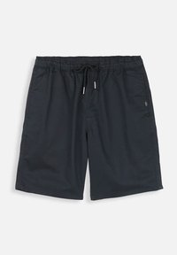 Shorts de bain noirs avec une ceinture élastique, fermeture à cordon de serrage et deux poches latérales. Fabriqués en tissu léger à séchage rapide.