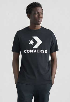 STANDARD FIT CENTER FRONT LARGE LOGO STAR TEE - T-shirt imprimé - black