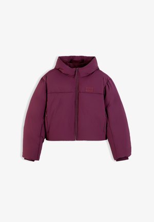 Tommy Jeans, HOODED FLAG PUFFER - Χειμωνιάτικο μπουφάν - calypso berry