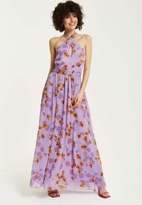 Liquorish FLORAL HALTER NECK - Maxi dress - purple
