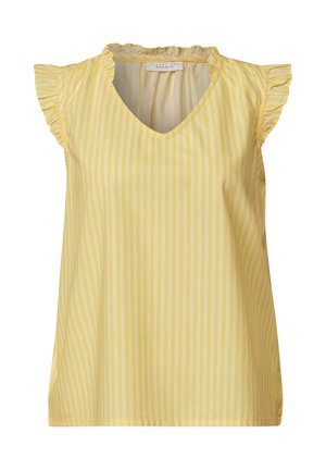 Street One Studio, BLUSENTOP MIT V-NECK UND STREIFEN - Blouse - snap yellow