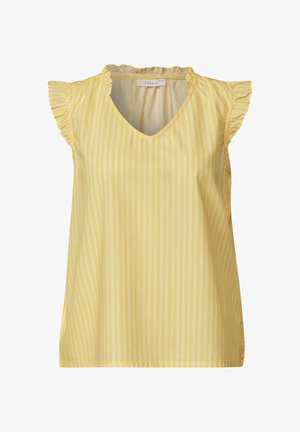 Street One Studio, BLUSENTOP MIT V-NECK UND STREIFEN - Blouse - snap yellow