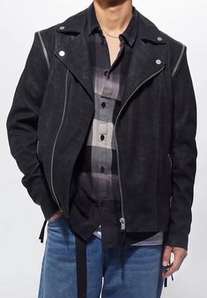 Lederjacke - black