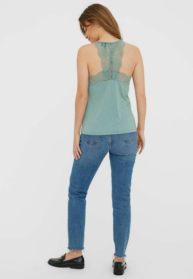 Damen T-Shirts | Vero Moda VMANA Top chinois green/hellgrün-meliert - VW19143 Damen T-Shirts | Vero Moda VMANA Top chinois green/hellgrün-meliert - VW19143