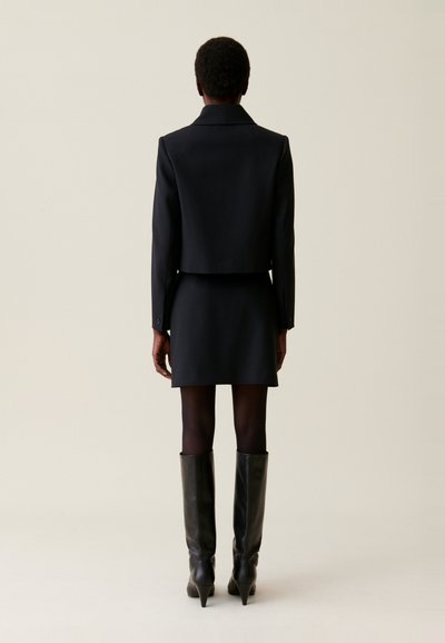 Claudie Pierlot VESTE BOÎTE LAINE MÉLANGÉE - Chaqueta fina - noir