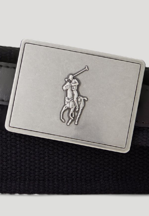 PONY PLAQUE CANVAS & LEATHER BELT - Belt2